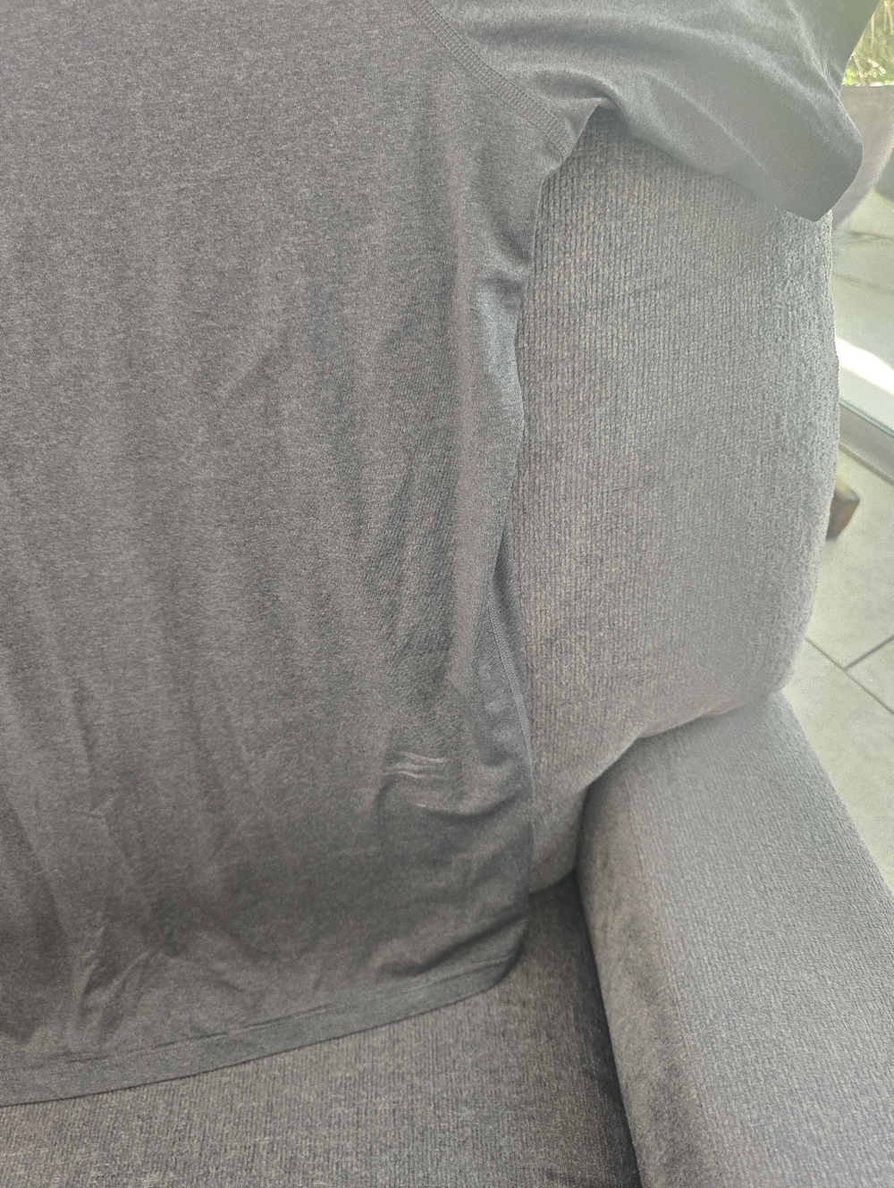 Under Armour Gray Performance Compression Tee with Center Logo - Picture 4 of 5